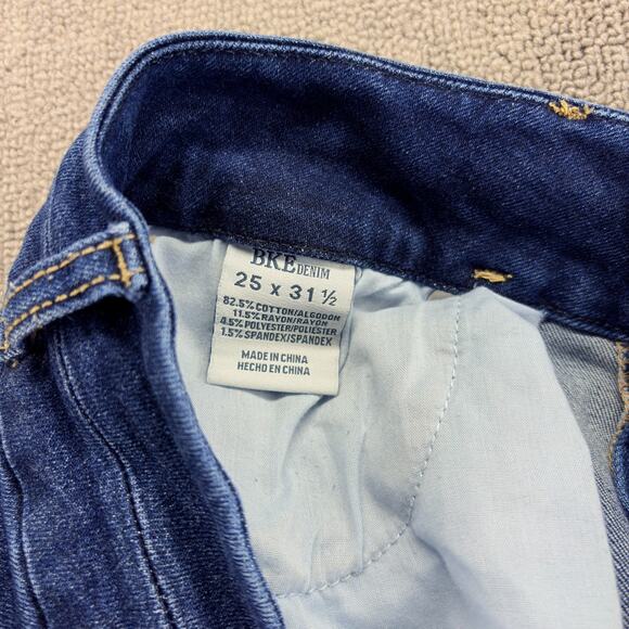 BKE Jeans Women 25x 31.5 Blue Denim Payton Mid-Rise Skinny Universal Fit Stretch - Picture 6 of 11